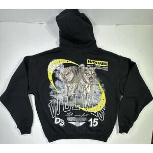 Darc Sport Wolves Club Hoodie Run With Us Vintage Pierce Black Medium NWT Rare